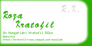 roza kratofil business card